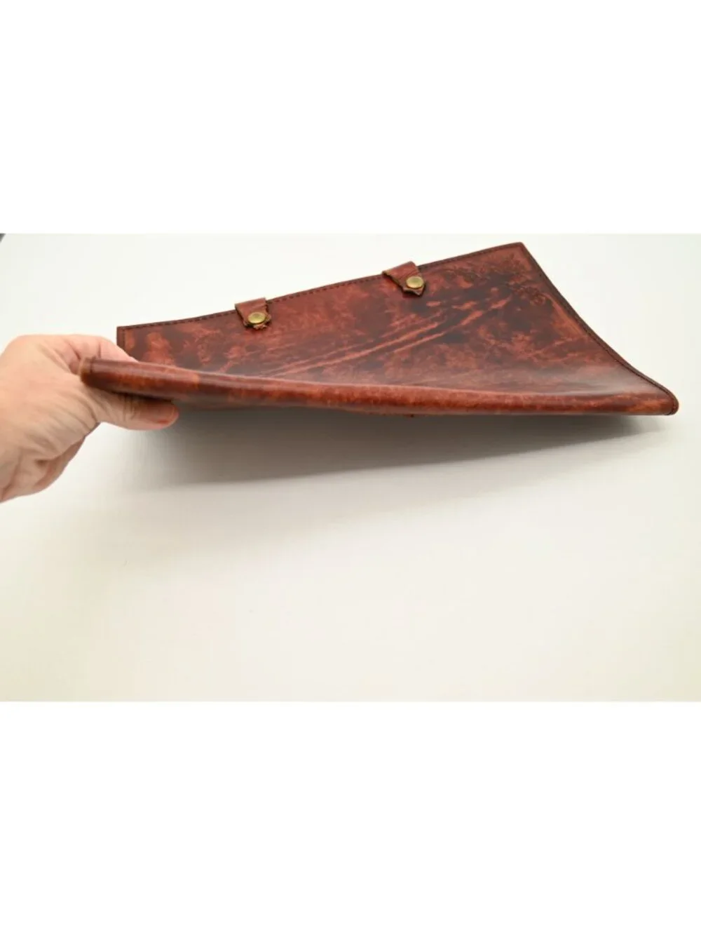 Unbranded Tooled Leather Journal Notebook Cover Vintage Rustic Snap Closure Gift